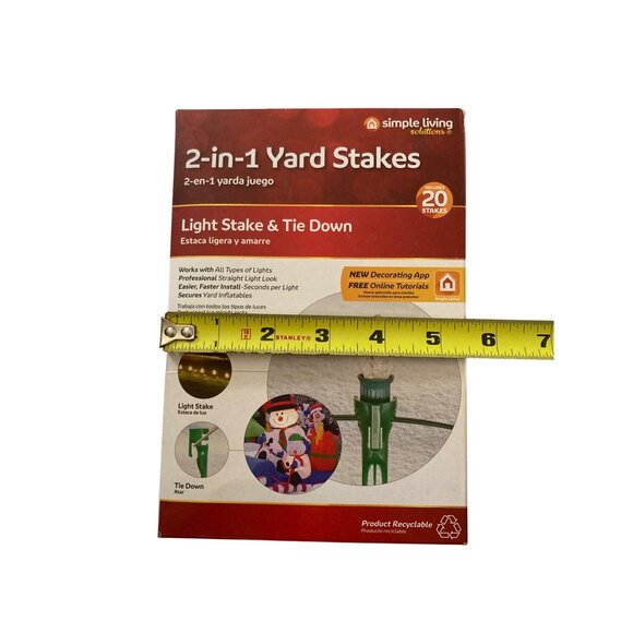 Simple Living Solutions 2 in 1 Yard Light Stakes Tie Down - Picture 7 of 8